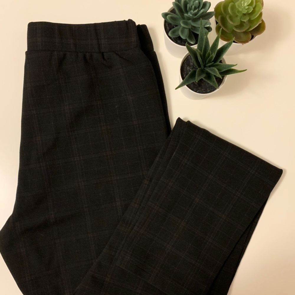 Black Plaid Dress Pants